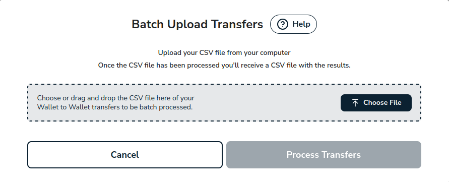 Wallet Batch Upload Wallet Batch Upload
